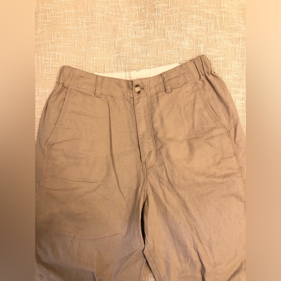 Uniqlo Unisex Beige Linen Cotton Blend Tapered Pants Size S 🩵 - Picture 6 of 6